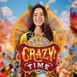Official Live Casino logo: Crazy Time by Evolution at Pelikioski Casino